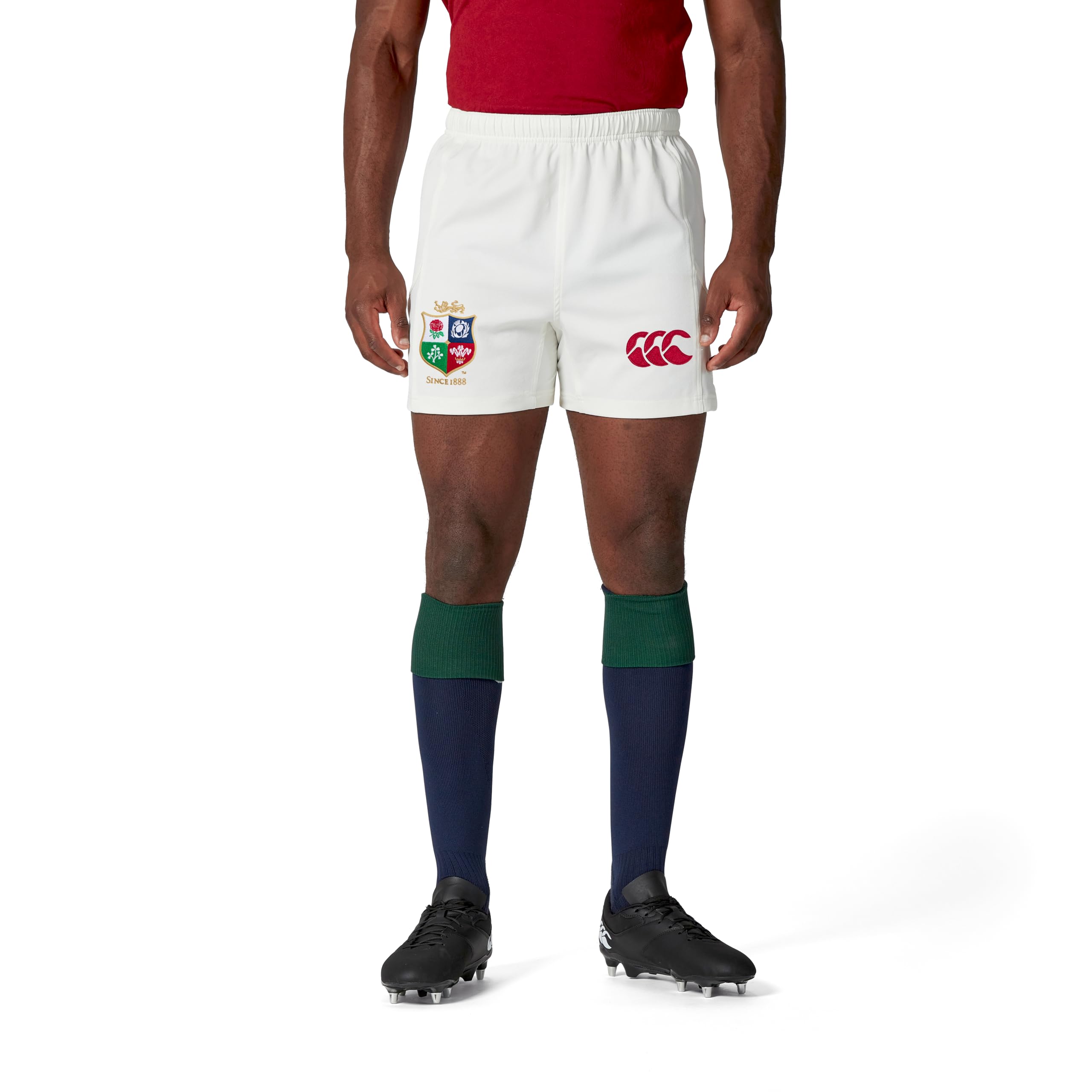 British & Irish Lions Canterbury Men's Official Canterbury Replica Match Rugby Shorts | Soft Feel Fabric | Official Licensed Product Outdoor Shorts, Egret, 30