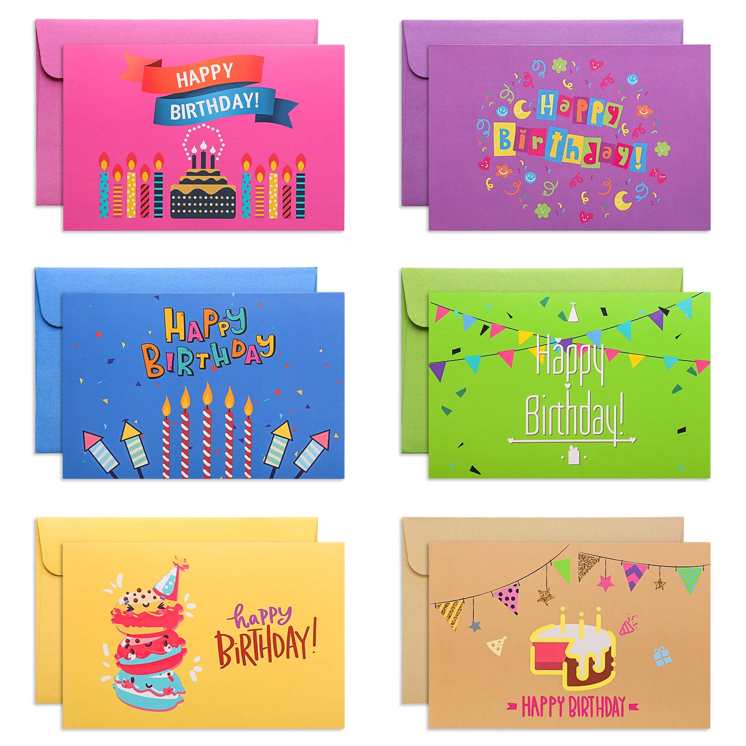 Buy Mesha Birthday Cards Assortment, Happy Birthday Greeting Cards