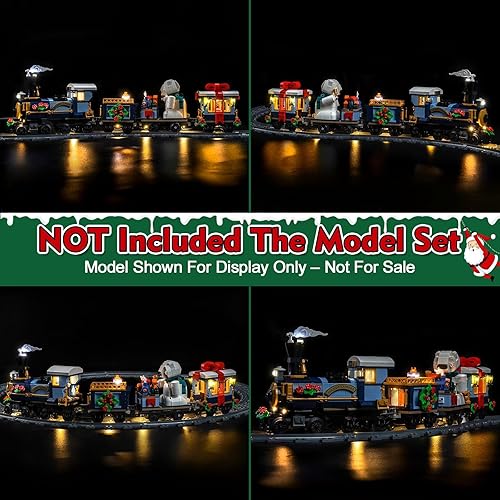 Miniatura 8 de Kit de luces compatible con Lego 10361 Holiday Express Train - Sin modelo solo luz, accesorios de iluminación LED compatibles con Lego 10361