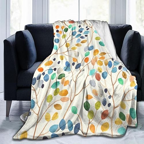 Miniatura 19 de Manta de hongos florales retro de los años 70, suave y ligera, acogedora manta de franela para sofá, viajes, habitación del hogar, dormitorio, Hongo