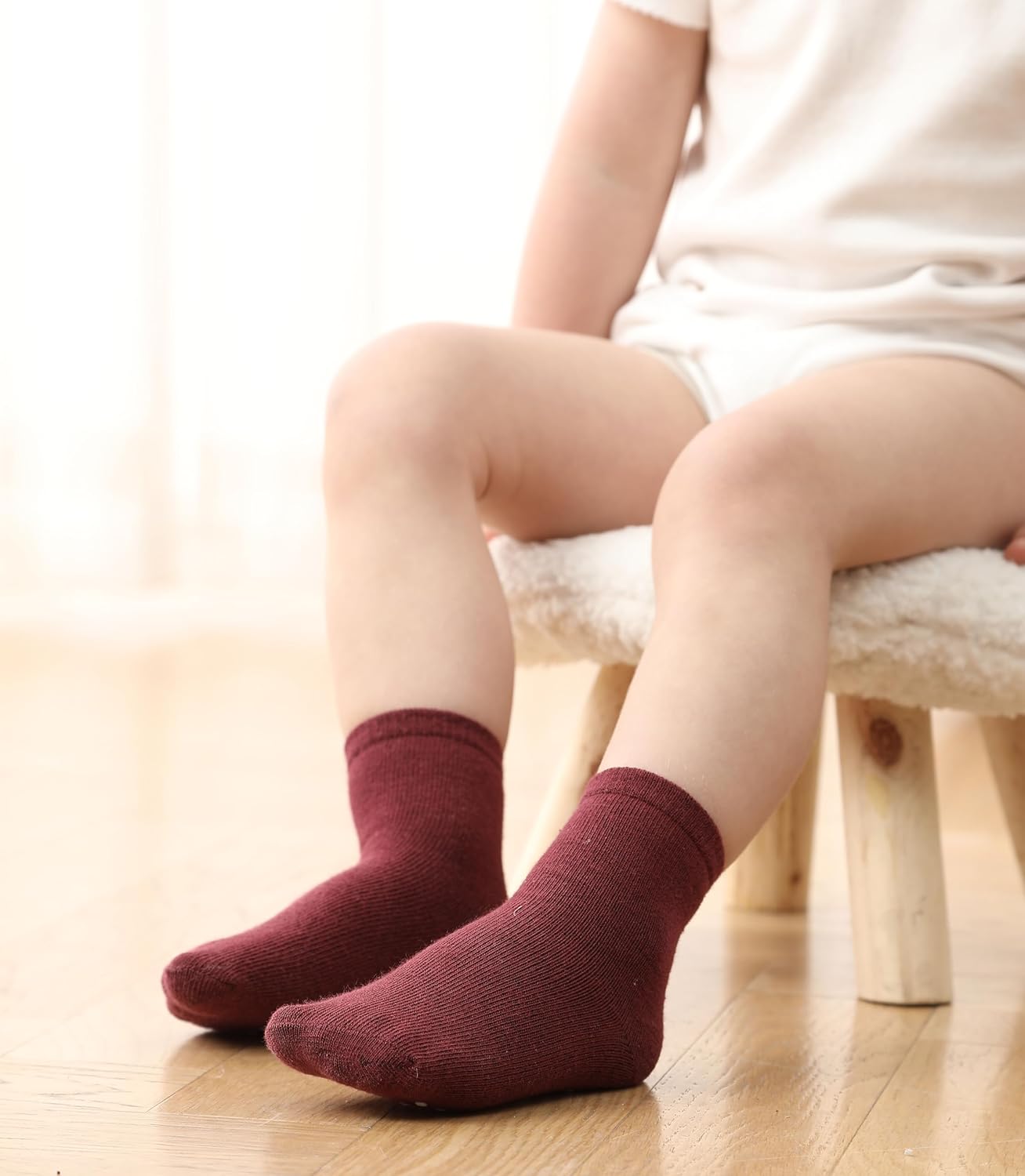 JAKIDAR 12 Pack Baby Toddler Socks Non Slip Grip Cotton Crew Socks for Boys Girls Infants Kids - Image 7