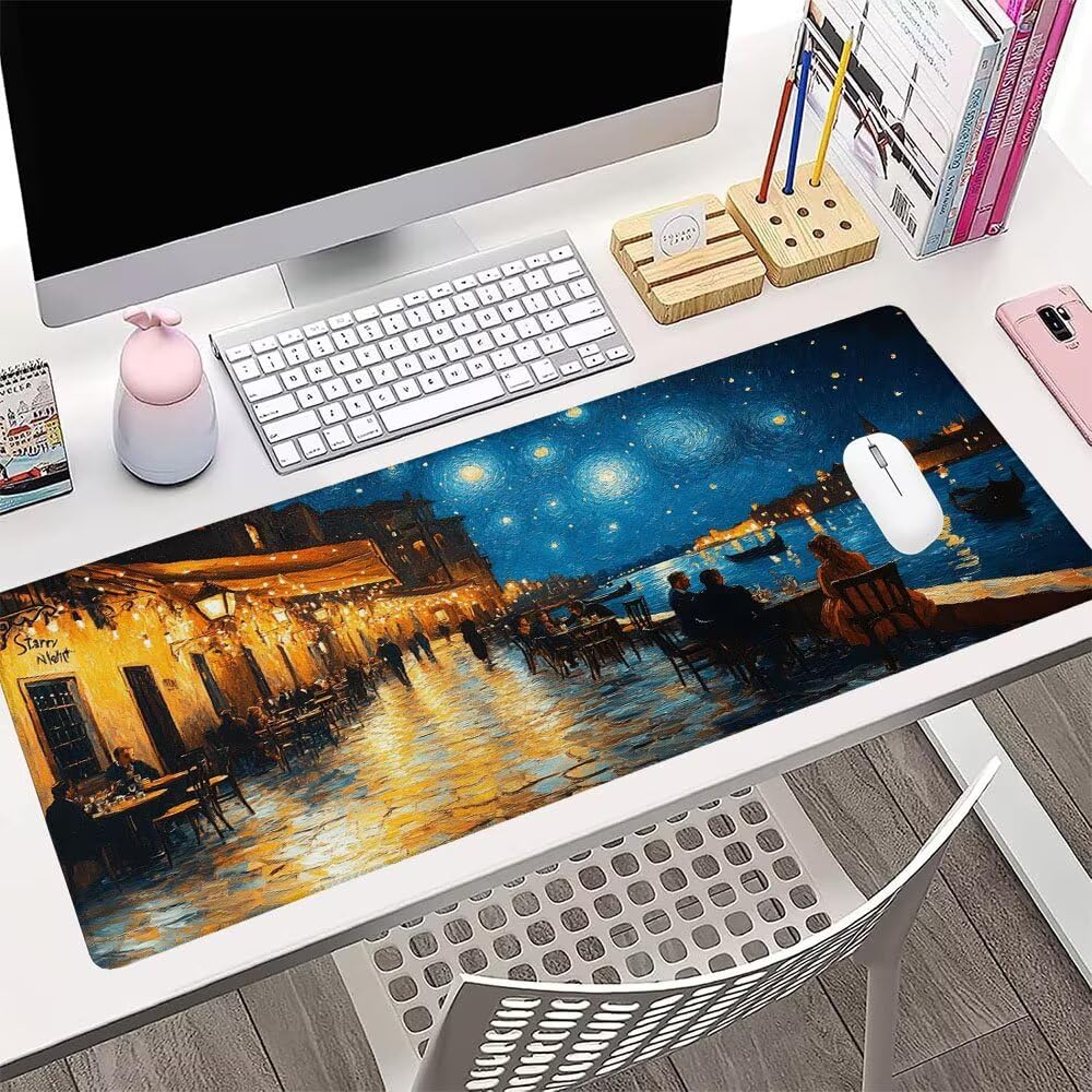 Alfombrilla de Mouse para Juegos, Giallo, XXL, Antideslizante, Impermeable, Diseño de Astratto, Extendido, Grande, 1200x600x3mm, para PC, Laptop, Ufficio, Famiglia d-564