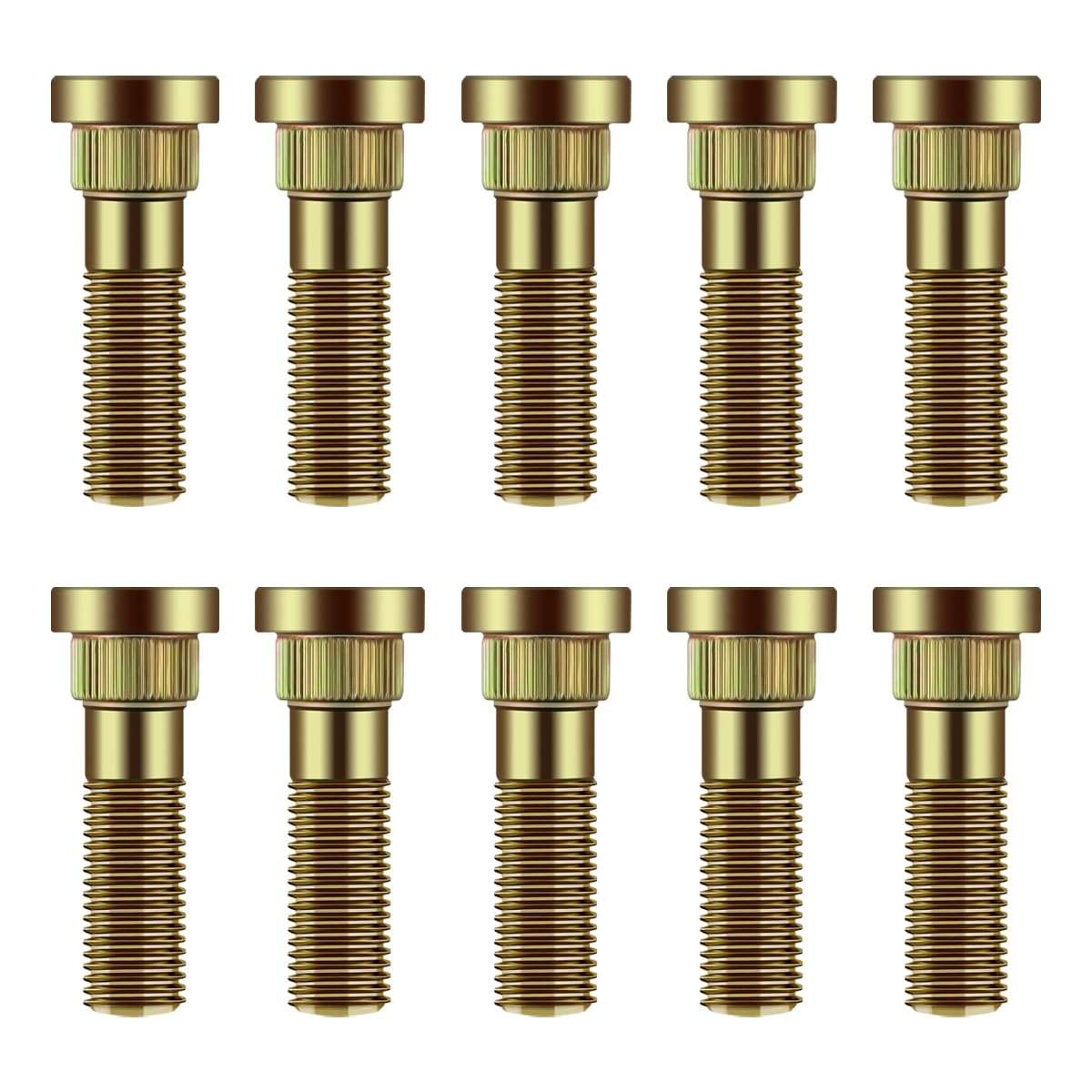 NOOTO 10PCS 49mm Long & M12x1.5 Wheel Studs Kit,610-266 90942-02049 Fit for Chevrolet Lexus Toyota,Essential Car Accessories Lug Bolts Secure Wheel Hubs
