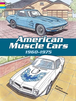 American Muscle Cars, 1960-1975 (Dover History Coloring Book)