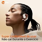 Fone De Ouvido Bluetooth Esportes, Basike T6, IPX5/OWS Fone de Ouvido Estéreo Hi-Fi, Suporta Chamadas de Voz, 60 Horas em Standby Para Corrida e Exercícios ao Ar Livre (Branco) — imagem 6