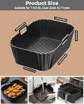 Lot de 2 Tapis en Silicone pour Friteuse à Air pour Ninja Foodi Dual DZ201, DZ401, DZ550, DZ302, Accessoires Réutilisables pour Friteuses à Air COSORI Chefman Instant 8-10QT