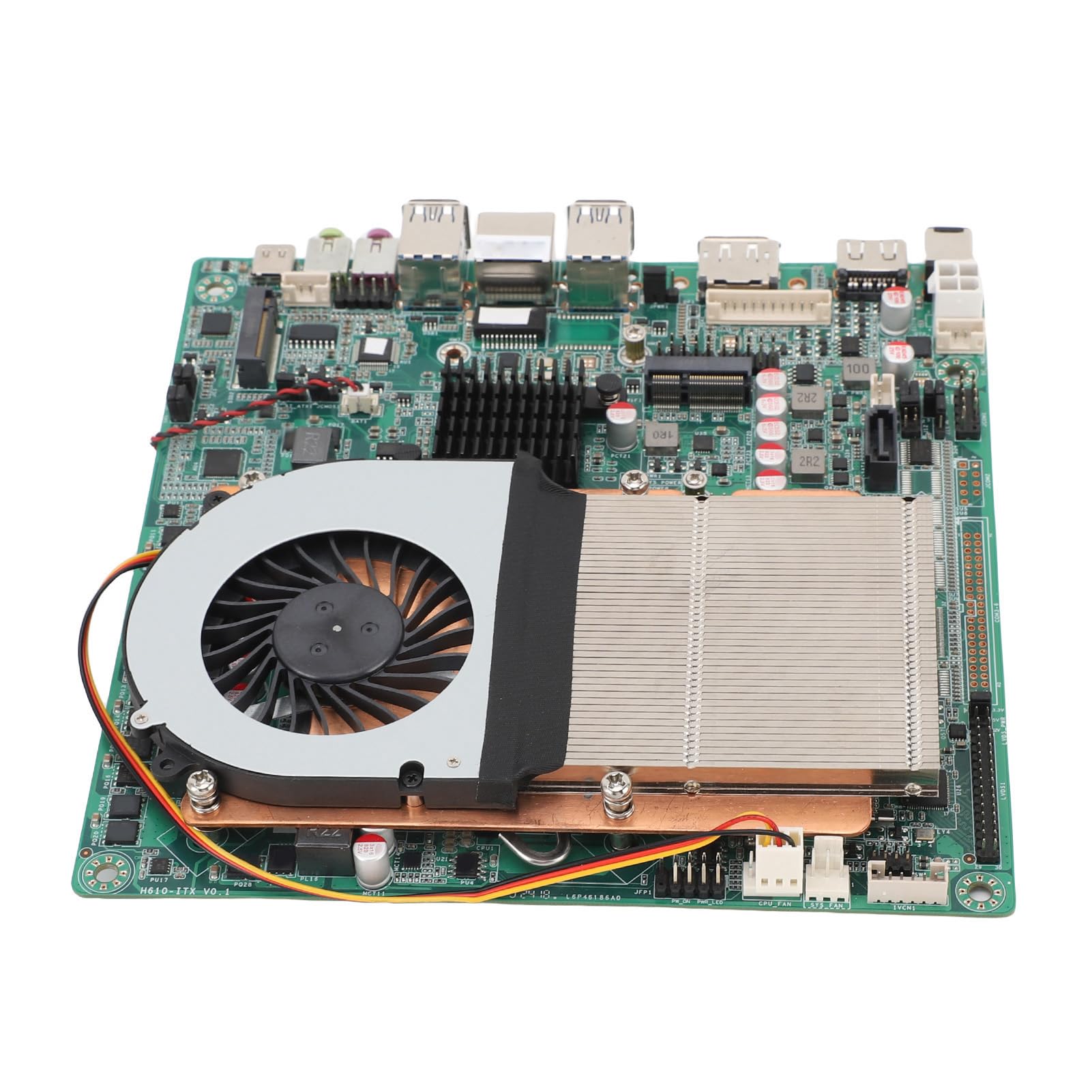 Luocute Płyta Główna ITX dla Procesora LGA1700 Podwójna Płyta Główna ITX Zintegrowana Przemysłowa DDR4 z Ultracienkimi Radiatorami Miedzianymi do Sprzętu Reklamowego dla Procesora