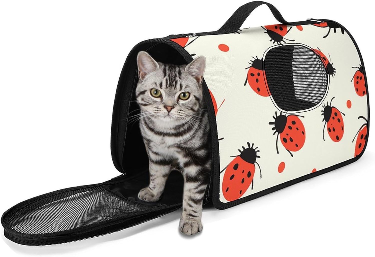 Pet Handbags, Ladybugs Pattern Printed Pet Handbags,folding Pet Bags,new Pet Handbags,universal Pet Handbags, 45X26X23.5cm