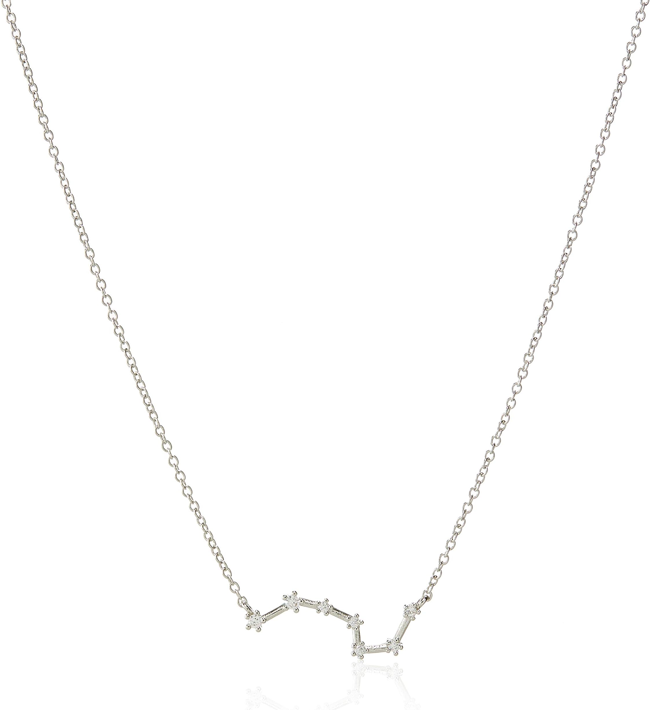 La RaffineSterling Silver Moon Fashion Simple scorpio Constellation Clavicle Necklace with Zircon for Women Girl Gifts Valentines Birthday Anniversary Mothers Day(Scorpio)…
