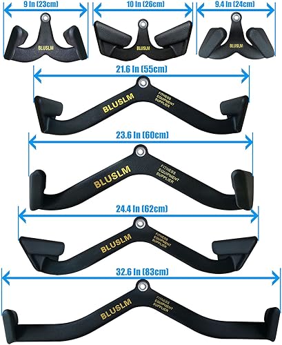 Miniatura 2 de LAT - Barra desplegable para máquina de cable, accesorios LAT para barra en T, accesorio de cable de barra en V para gimnasio, mango de