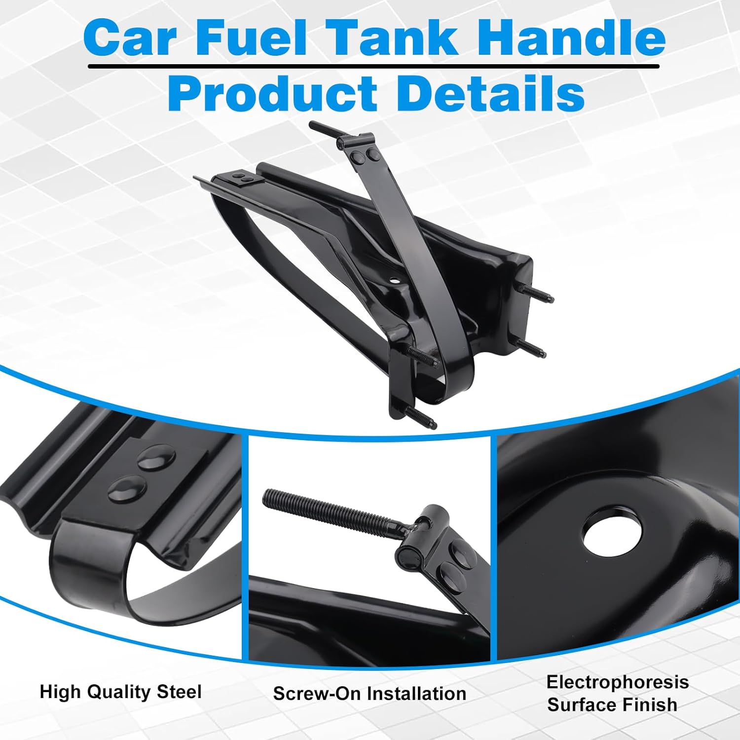 Front Fuel Tank Strap Compatible with Chevrolet & GMC 1988-1998 1500 C/K Pick Up 1988-2000 2500 3500 C/K Pick Up w/6' Bed Electrophoresis Steel Replace #15611433 410520