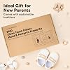 inclusiveness baby hand and footprint kit frame – personalized baby picture frame for newborn - mess free baby frame - baby keepsake - baby footprint kit handprint kit - baby shower gifts (alpine white)