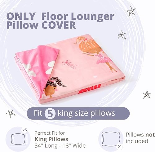 Miniatura 9 de Butterfly Craze - Funda de almohada para el suelo, funda de colchoneta, acogedora solución de asiento, cojín reclinable, perfecto para leer, ver tv,