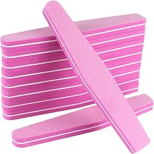 10 Pack 100/180 Grit Nail Files and buffers,Double Sided Nail Files,Nail Buffer Block,Fingernail File,Sponge Buffing Nail File,for Acrylic/Natural NailsPink