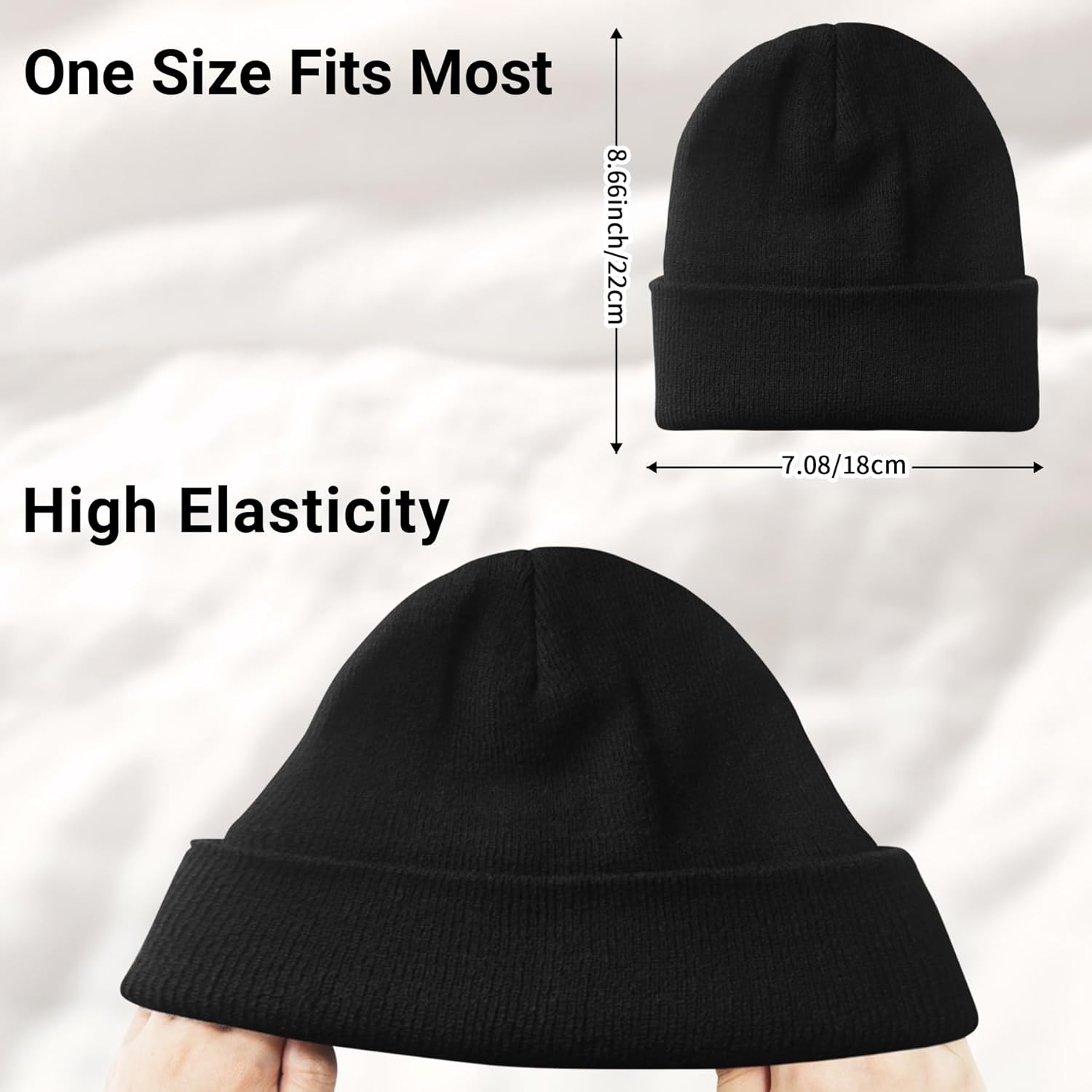 NPQQUAN Beanie for Men Women Winter Hats for Mens Beanie Cuffed Knit Beanies Skull Cap - Image 3