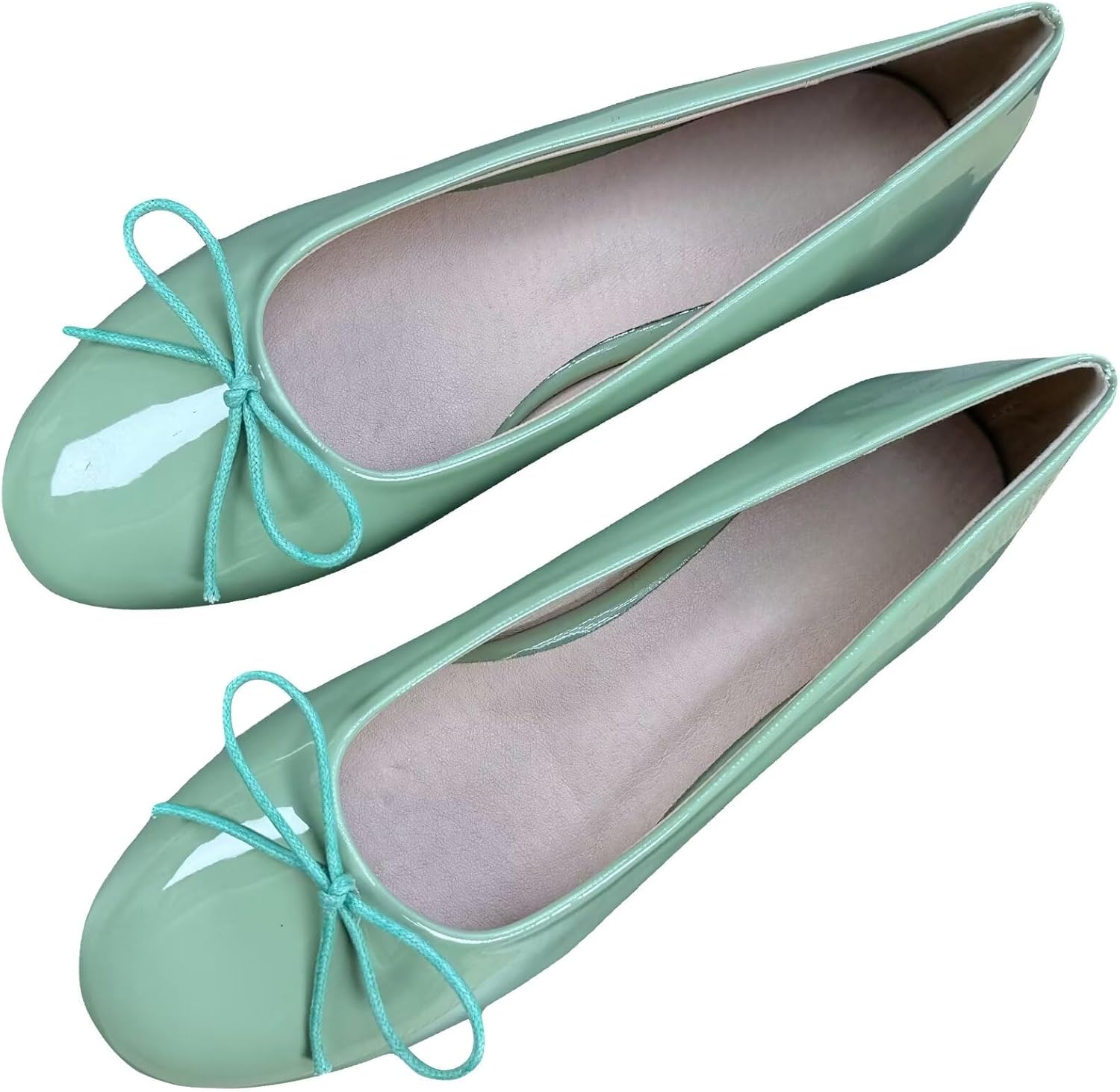 Stunner Women\'s Round Toe Casual Bowtie Flat Shoes Slip on Candy Color Faux Suede Ballets Flats for Dressy