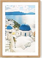 Vista 30 de Axeman Marco para póster de 18 x 24 pulgadas con paspartú para 16 x 20 pulgadas, marco de fotos de madera maciza de roble con vidrio templado, marco