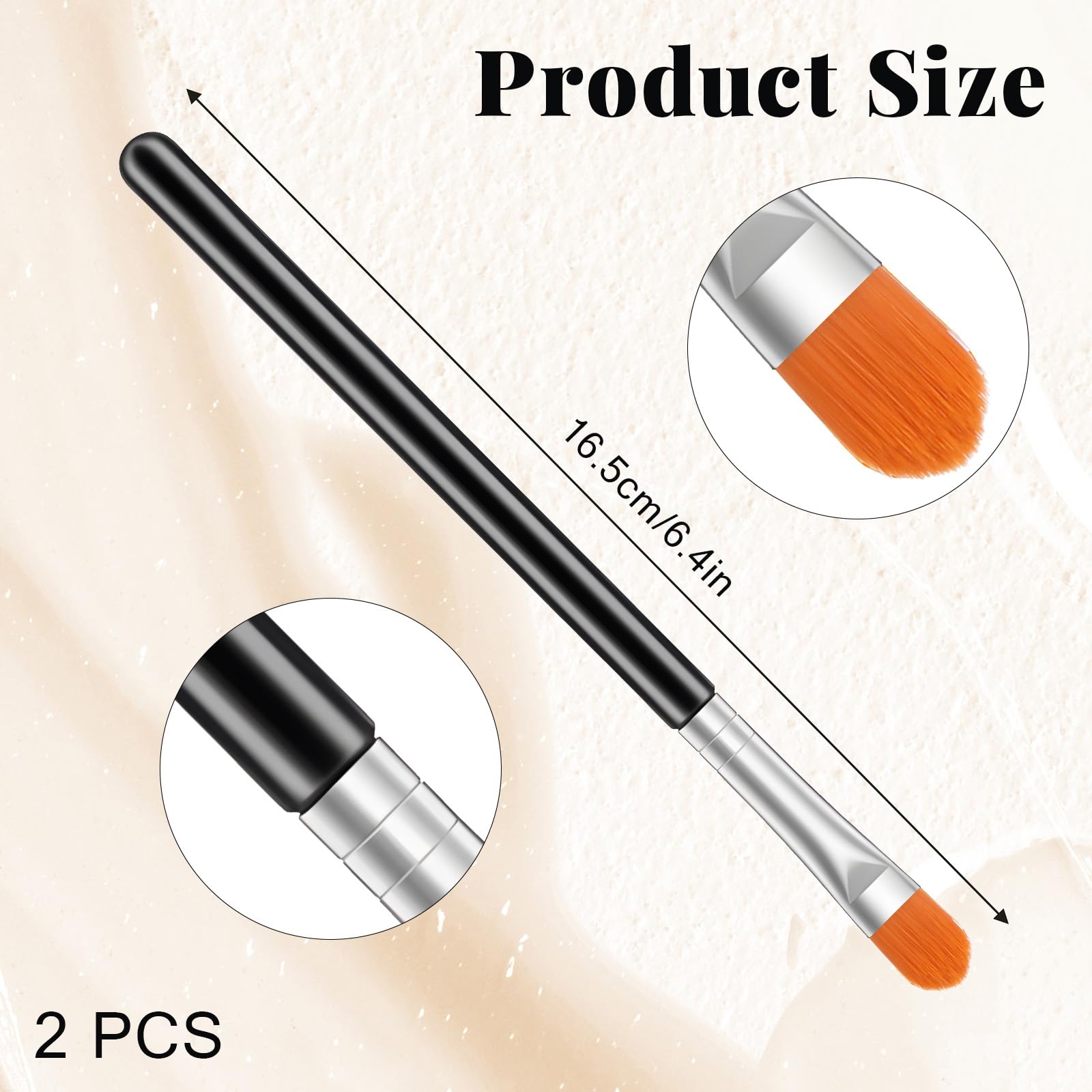 Pinceau plat anti-cernes, pinceau applicateur pour fard à paupières, pinceau applicateur pour estomper, pinceau contour du nez, outils professionnels pour appliquer la crème, petit pinceau de