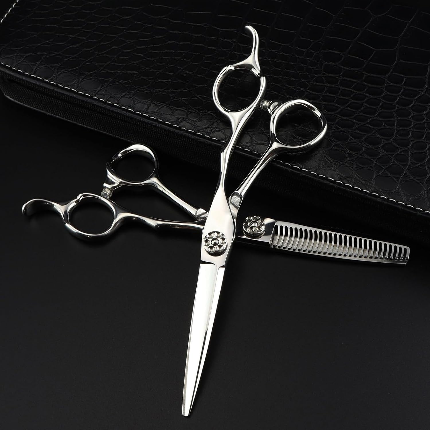Hair Cutting Shears 6.0 Inch Hairdressing Scissors Bangs And Thinning Set With