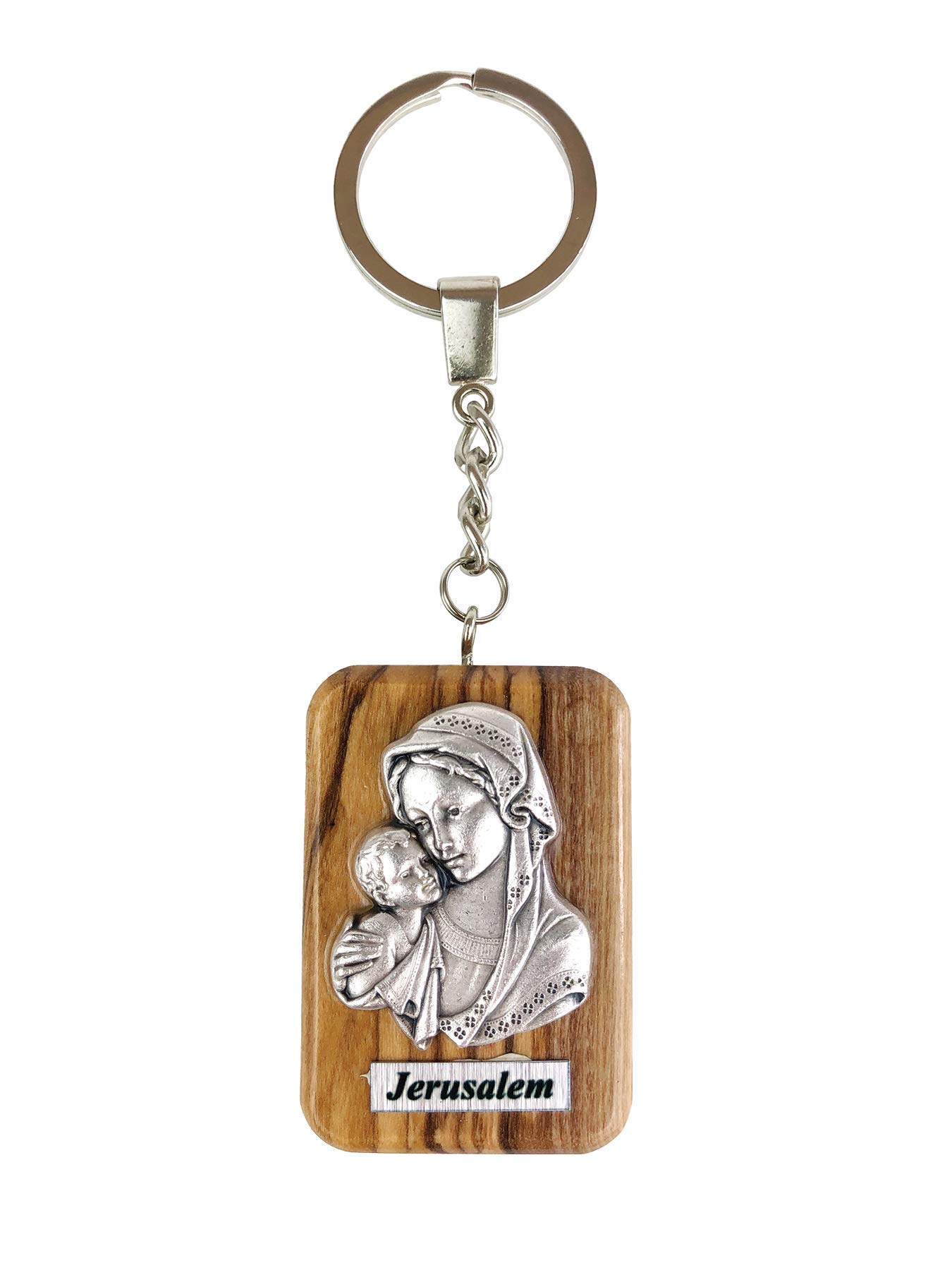 TREE OF LIFE REV. 22:14Olive Wood Keychain, Catholic & Christian Religious Gift for Men & Women