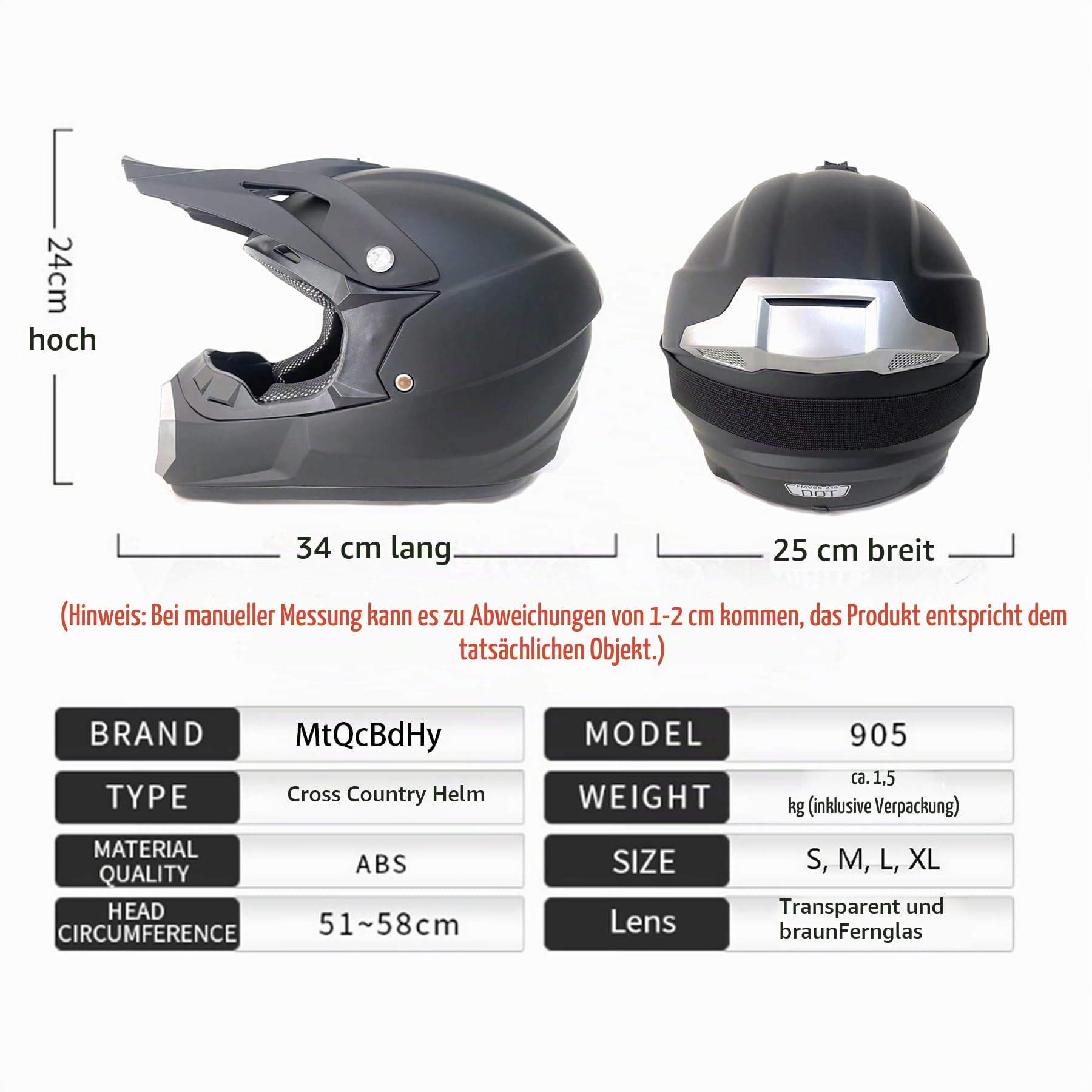 Motocross Helm Fullface Helm Dirt Bike Integral Motorradhelm, Jugend Motorradhelme, Herren Damen Downhill Motorradhelm, Kinder MTB ATV Offroad DH Helm, Erwachsener Motorrad Helm