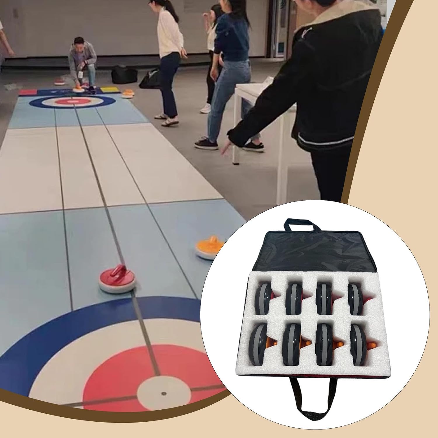 Menolana Stones Sports Game Indoor Outdoor Easy to Set up Practical Educational Set for Kids Adults