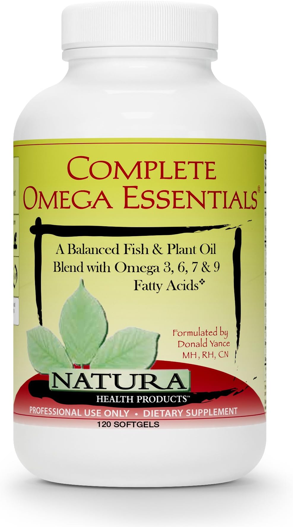 Complete Omega Essentials Fish and Plant Oil Omega 3, 6, 7, and 9 Supplement by Natura Health Products - EPA DHA Fish and Plant Oil with Essential Fatty Acids - 120 Softgels