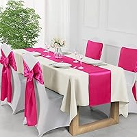 Vista 92 de Manyshofu 12Pcs Satin Orange Table Runner - 12 x 72 Inch Long Size, Party Table Runner Decor Bright & Smooth Wedding Decorations Table Runners for