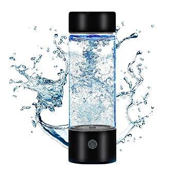 Portable Hydrogen Water Bottle Generator, Hydrogen Water Bottle, 420ml Ion Water Bottle Improve Water Quality in 3 Minutes,Water Ionizer Machine Suitable for Home,Office,Travel Black