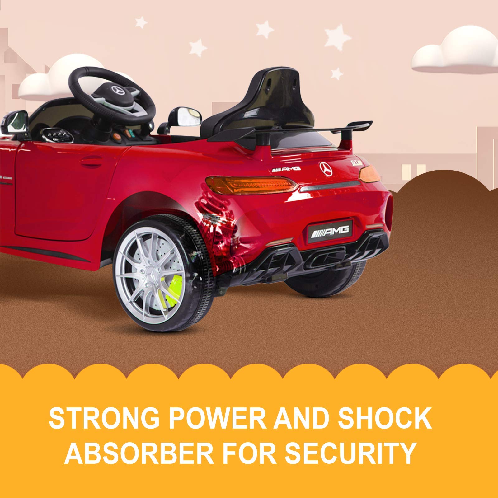 Uenjoy Electric Kids Ride On Car Mercedes Benz AMG GTR Motorized