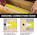 Greywolf Tape Measure, 25 ft. Tape, 3-Stop Retractable Nylon Coated Tape with Metric and inches for Surveyors, Engineers and Electricians with Magnetic Hook and Rubber Protector
