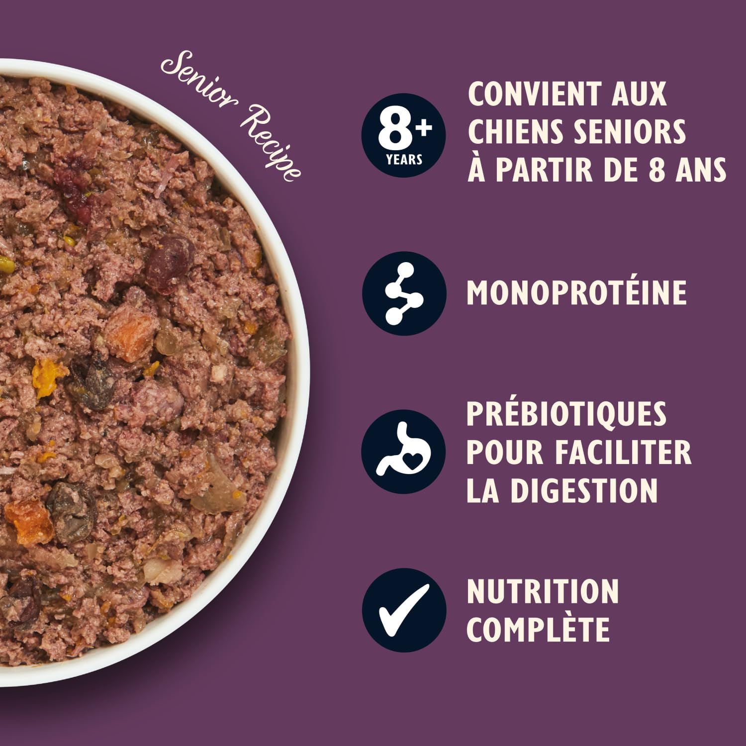 Lily’s Kitchen Fabriqué à partir d’ingrédients naturels Boîte d’Aliments humides pour Chiens âgés À la Dinde et aux Cranberry 6 x 400g