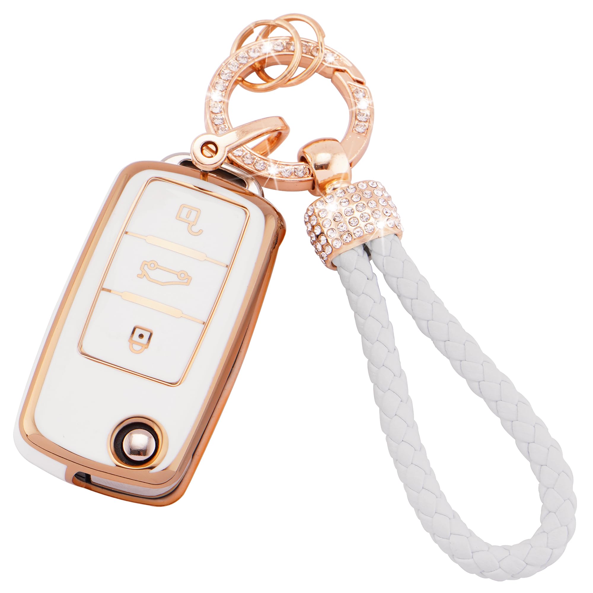 Car Key Fob Case Fit for Peugeot 107 207 307 307S 308 407 607 807 3008 5008 Citroen C2 C3 C4 C5 C6 C8 Xsara 2 Buttons Flip Folding Key Case Shell with Leather Keychain Lanyard (BP-Pgt-2F) — view 37
