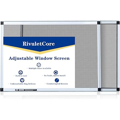 Expandable Window Screen:1 Pack Adjustable Window Screen Replacement (10" H x 14.3" - 26" W) - Extra Small Replacement Window Screens with Frame Expandable,Aluminum Horizontal Sliding Window Screens