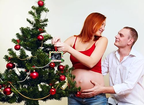 Miniatura 4 de WhatSign Marcos de fotos de ultrasonido, adorno de Navidad 2023, marco de fotos de ecograma, adorno de Navidad para embarazadas, anuncios de bebé,