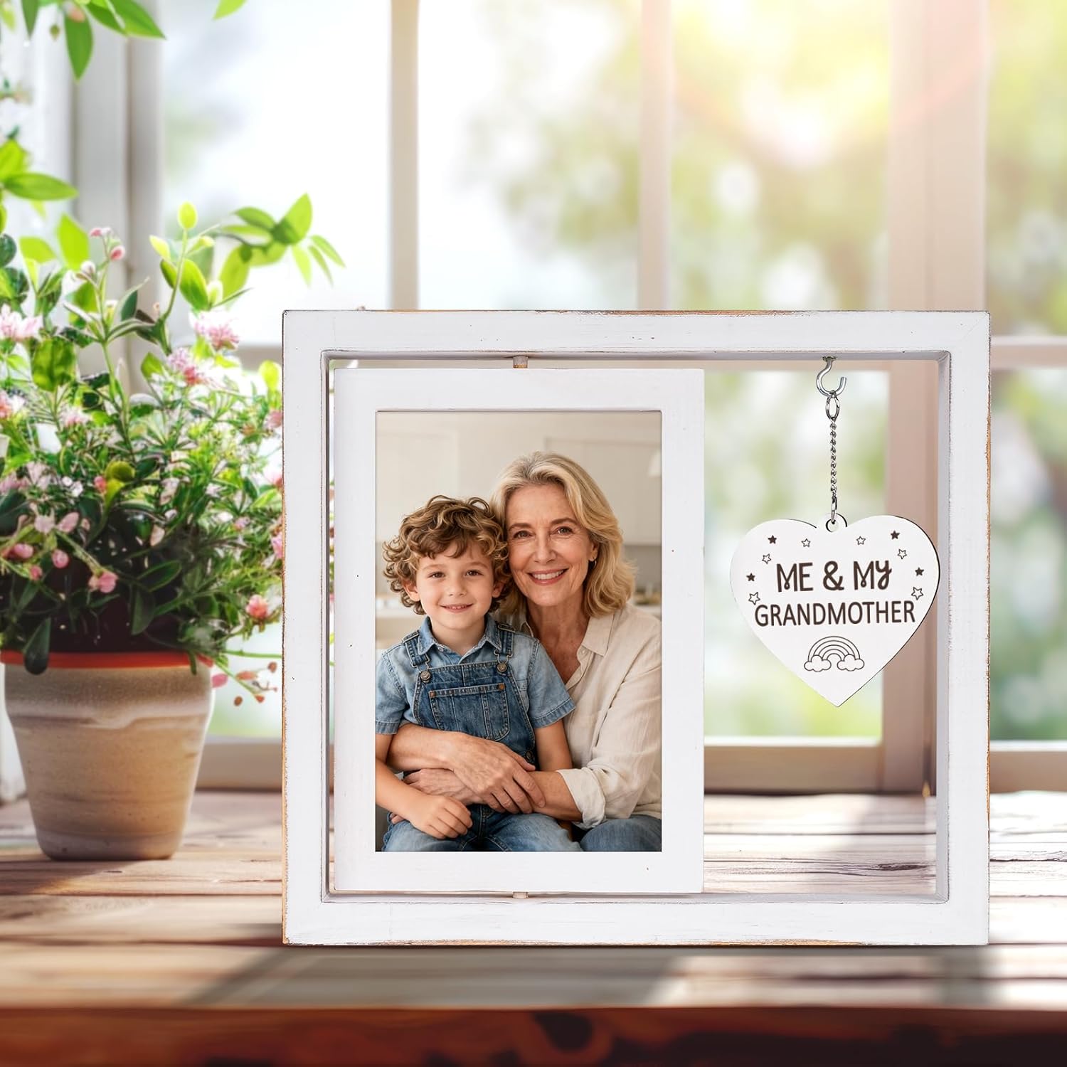 Nuowagify Me and My Grandmother Picture Frame, Grandma Gifts, New Grandma Gifts, Grandmother Birthday Gift from Granddaughter Grandchildren Grandkids, Mothers Days gift for Grandma