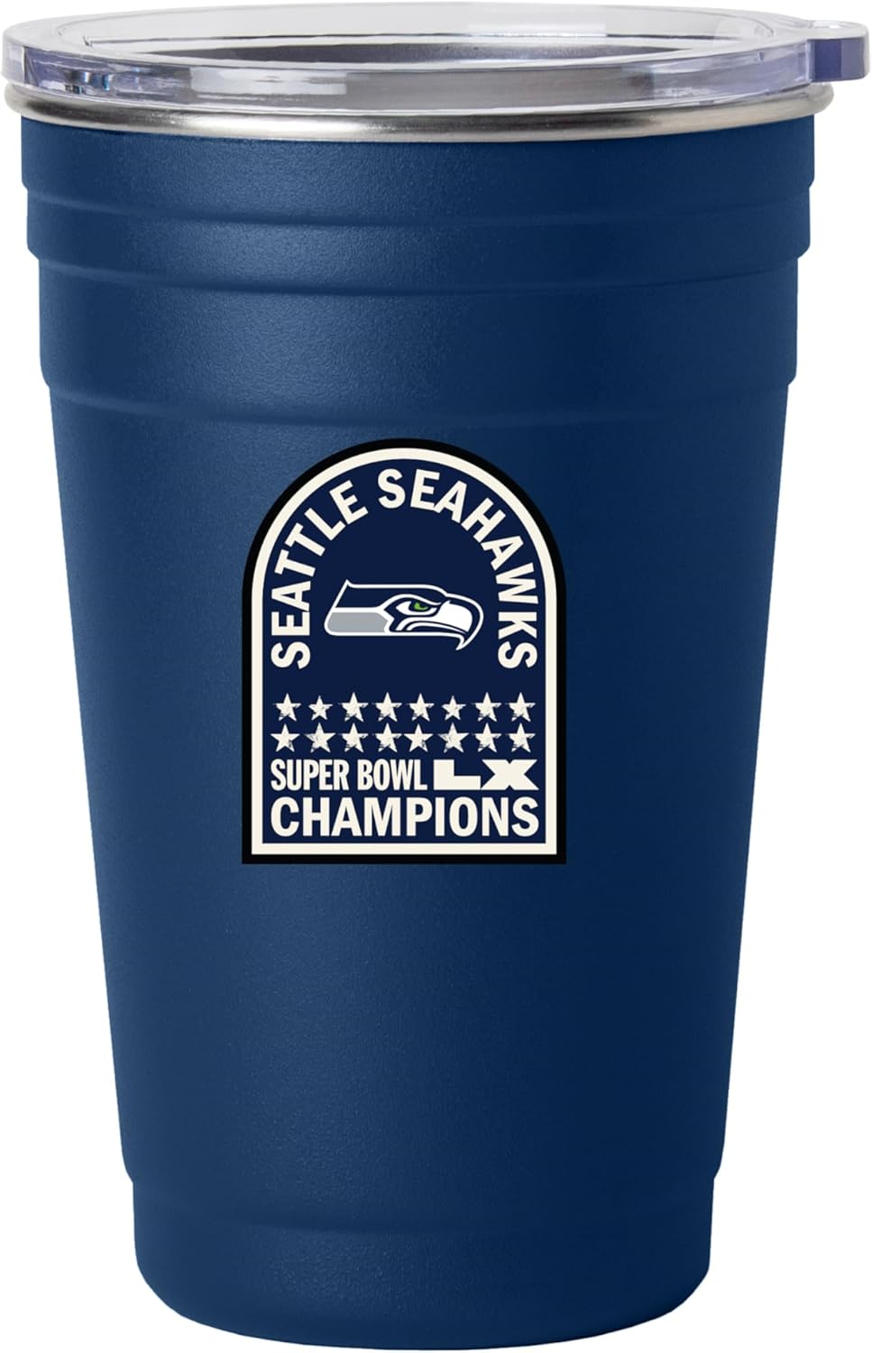 FANMATS NFL Seattle Seahawks Super Bowl 60 Champions 22 oz Stainless Steel Tailgate Cup | 22 Ounces, Team Color, Super Bowl 60 Champs Design - Image 2