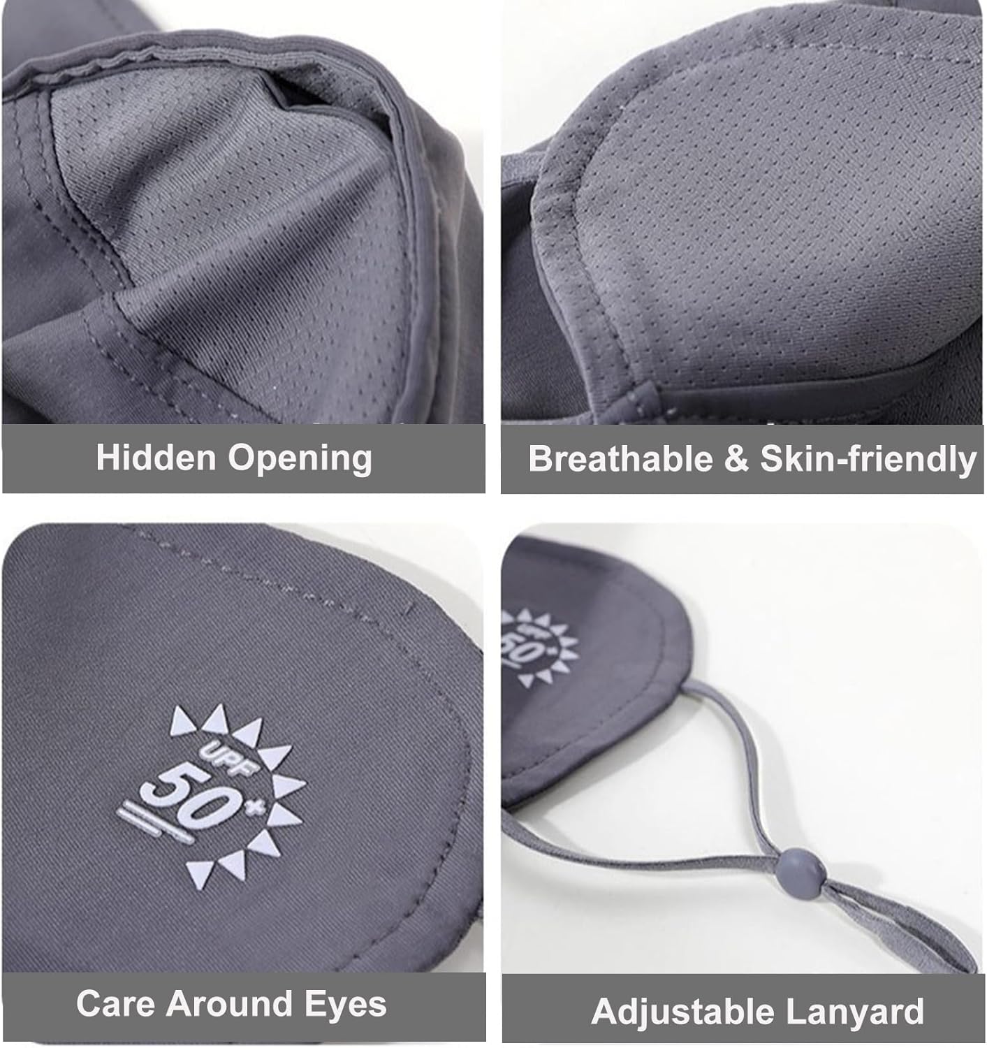 2Pcs UV Face Mask, Sun Masks for Women, Cooling Breathable Face Cover for Outdoors, Washable Reusable - Image 4