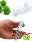 Planaria Trap for Crystal Red Shrimp Tank - Aquarium Bristle Worm Catcher&comma; Cherry Shrimp Dwarf Shrimp Ghost Shrimp Live Freshwater Cleaning Supplies - Clear Glass Leeches Catching Tube &lpar;2 Holes&rpar;