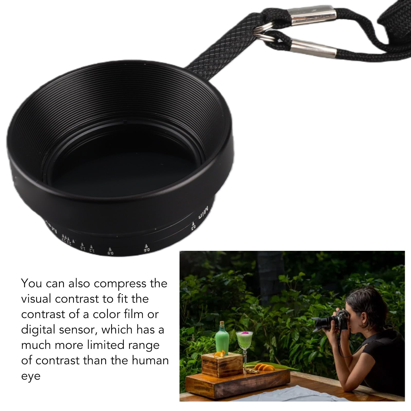 Matybobe Filtre en Verre Optique de Visualisation Réglable, pour Cinéaste, Ingénieur D'éclairage, Filtres de Photographie, 9 Vitesses
