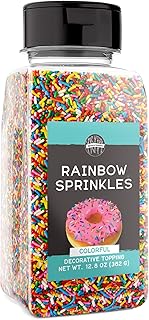Birch & Meadow Rainbow Sprinkles, 12.8 oz, Fun & Decorative Topping