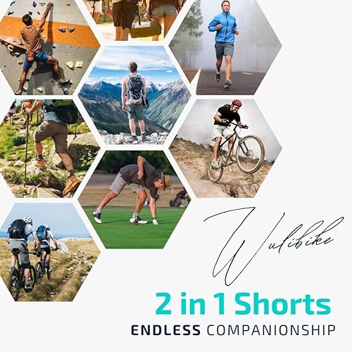 Miniatura 7 de Wulibike Pantalones cortos de ciclismo de montaña para hombre, acolchado 4D, ropa interior extraíble, pantalones cortos de ciclismo para hombre con