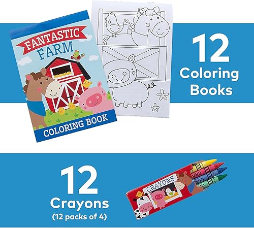 Miniatura 3 de Fun Express Libro para colorear de granja con crayones - Papelería - 12 juegos