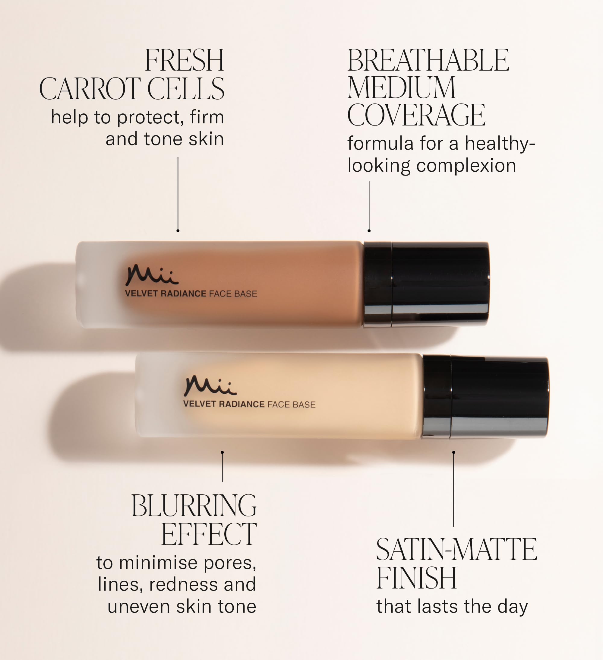 Mii Cosmetici Velvet Radiance Face Base – Fondotinta liquido a copertura medio-alta radiante senza peso – Truly 04