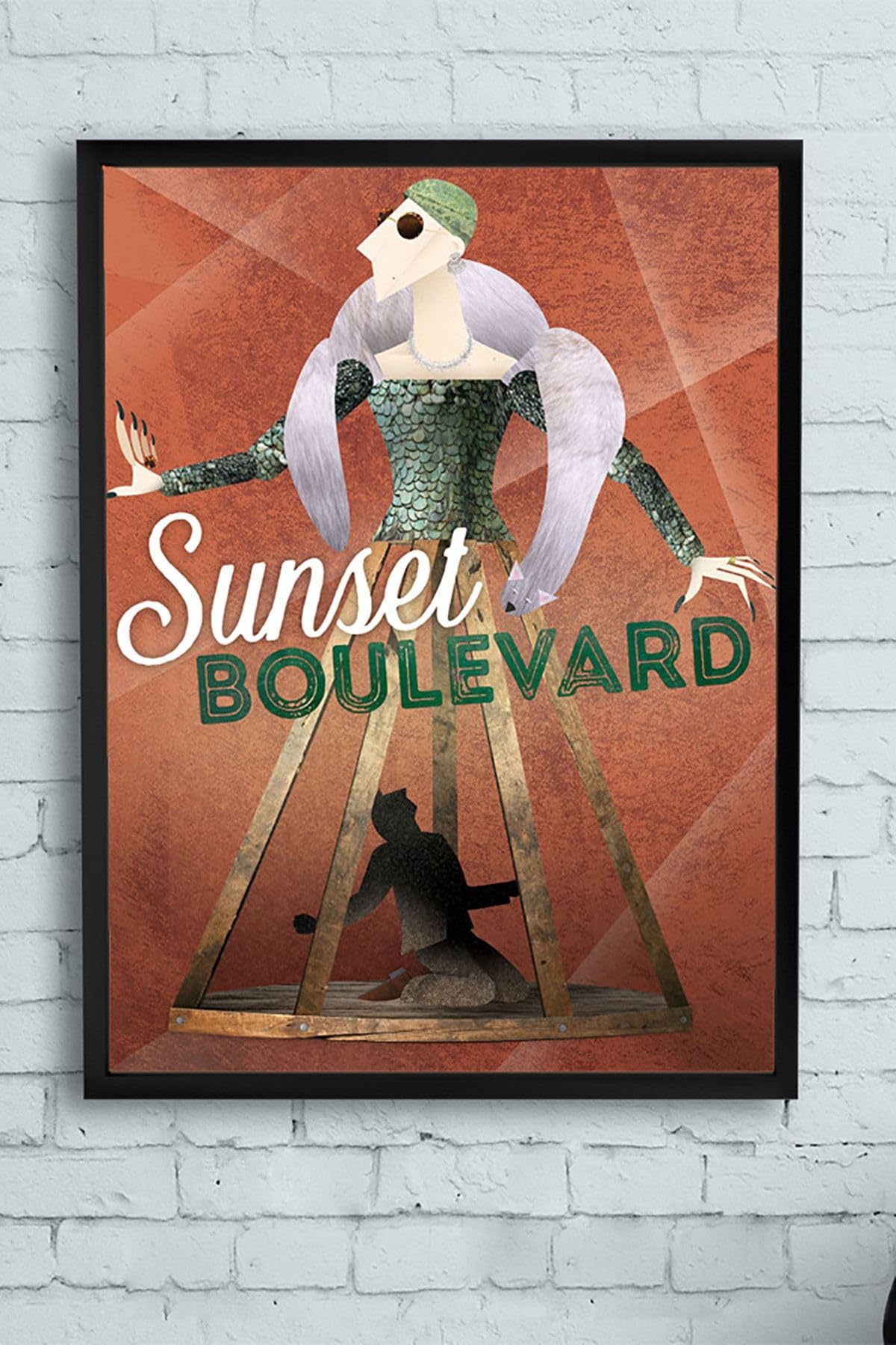 Postermanya (pster13459) Sunset Boulevard Film Afişi Çerçeveli Tablo 3 (40x50cm)