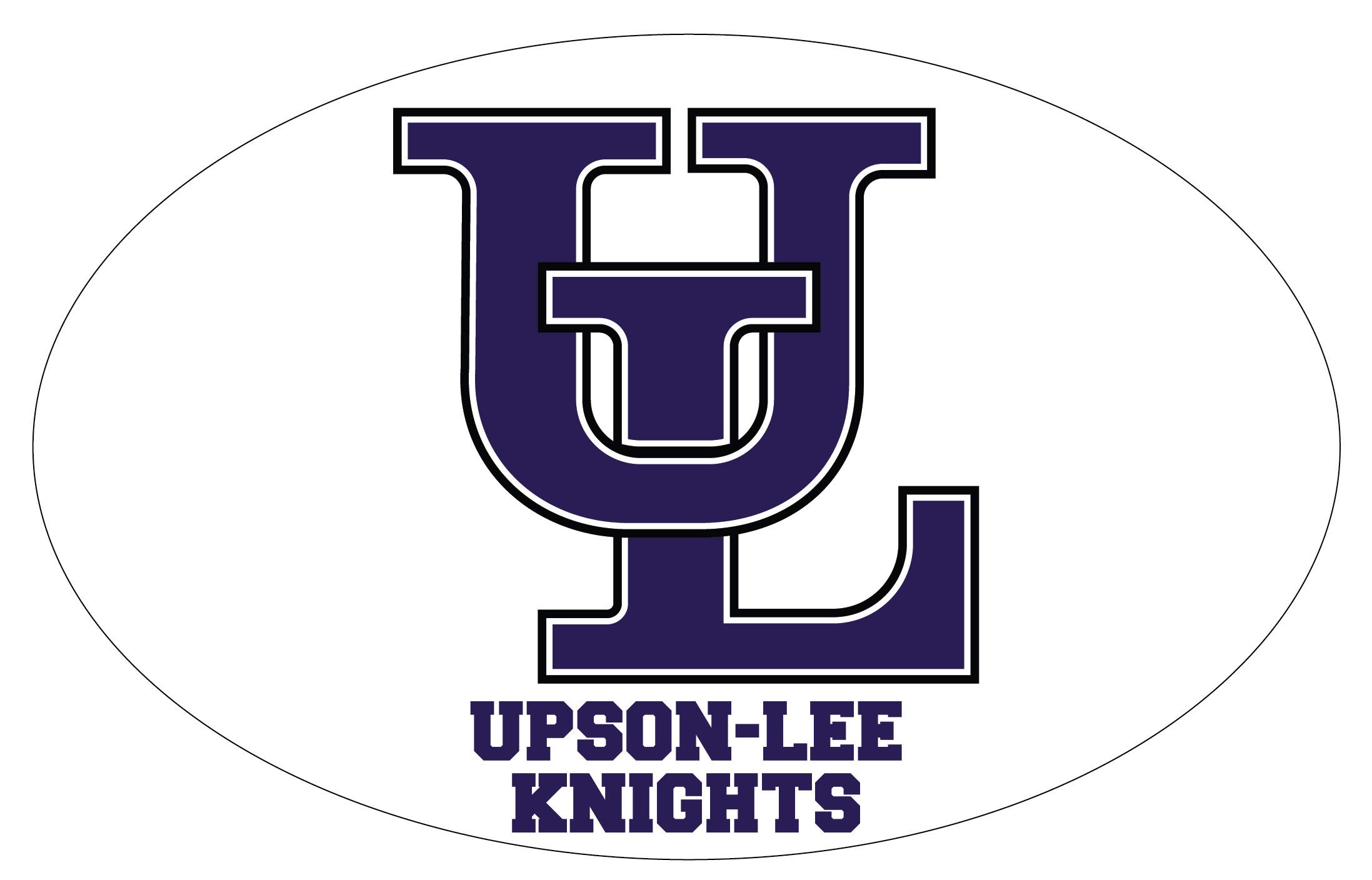 R and R Imports, Inc Upson Lee High School Knights Thomaston Georgia Sports Team 9” x 14” Jumbo Oval Mascot Magnet