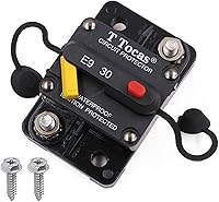 Vista 37 de E9 50 Amp Disyuntor con diseño de interruptor empotrado Protección IP67 impermeable DC 12V-72V 50A Reinicio manual UL montaje en superficie