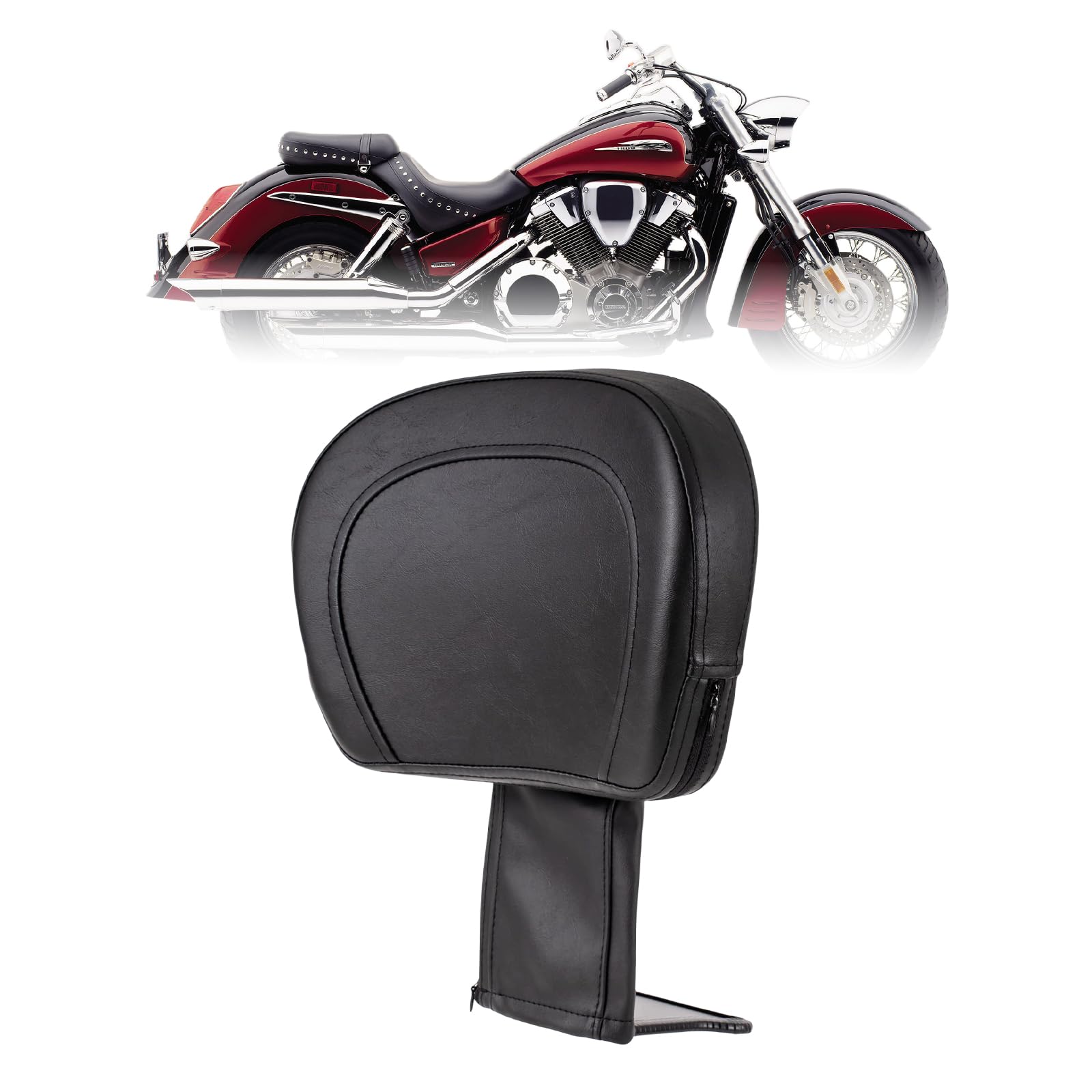 Amazon.com: Kinglemc Driver Rider Backrest for Honda Shadow VTX