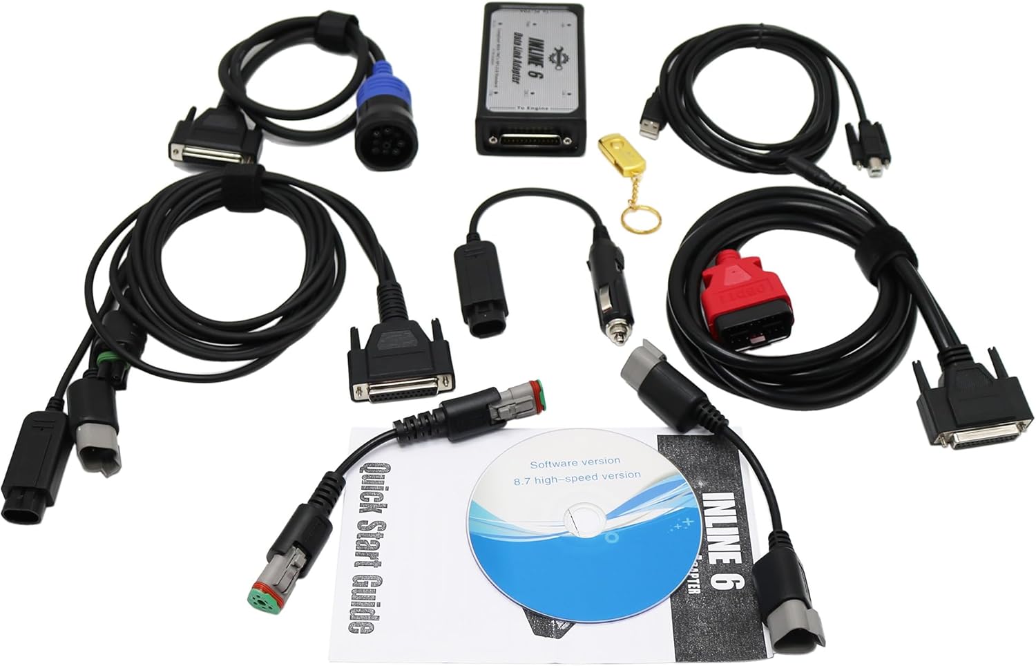 5299899 VROLVA for Cummins Inline 7 Data Link Adapter Truck Diagnostic Tool with Insite v9.0 (Inline6 with Software)