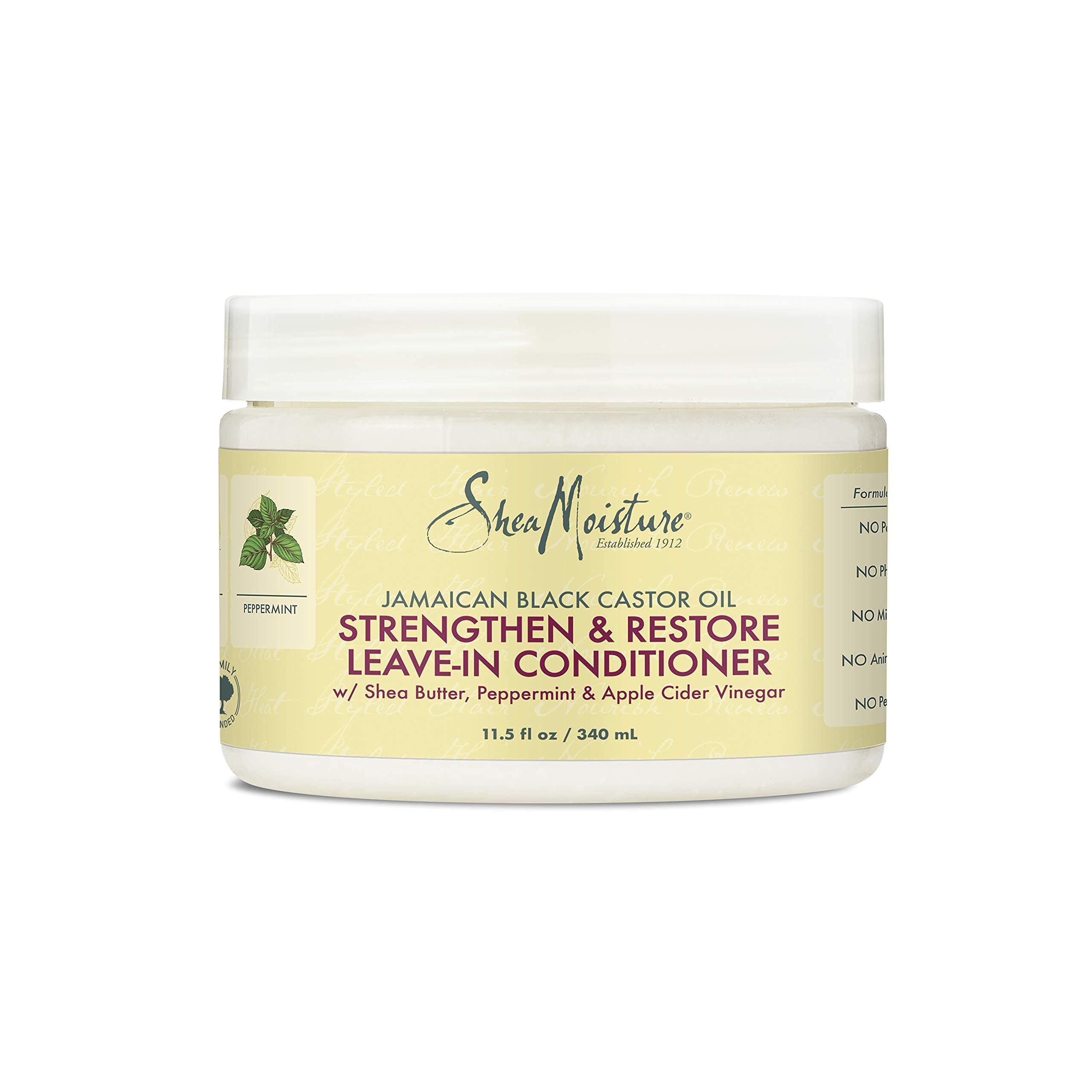 Shea Moisture Jamaican Black Castor Oil Strengthen & Restore Leave-In Conditioner 340ml for Dry Damaged Hair
